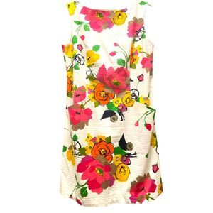 Trina Turk Sleeveless Floral Cotton Sheath Dress